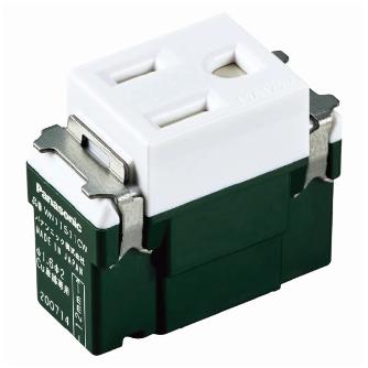 パナソニック（株）　電材 埋込扉付接地コンセント(送り端子付) WN 埋込扉付接地コンセント送り端子付 WN11511MCW