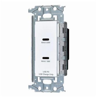 パナソニック（株）　電材 埋込充電用USBコンセント WTL 埋込充電用ＵＳＢコンセント WTL1488MW