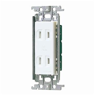パナソニック（株）　電材 コスモワイド21埋込扉付ダブルコンセント コスモワイド２１埋込扉付ダブルコンセント WTF135239W