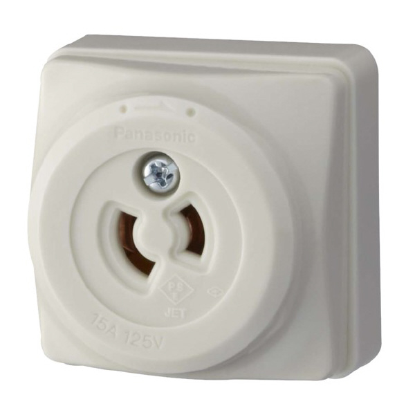 パナソニック（株）　電材 2P15A引掛露出コンセント WK ２Ｐ１５Ａ引掛露出コンセント・Ｗ WK2215W