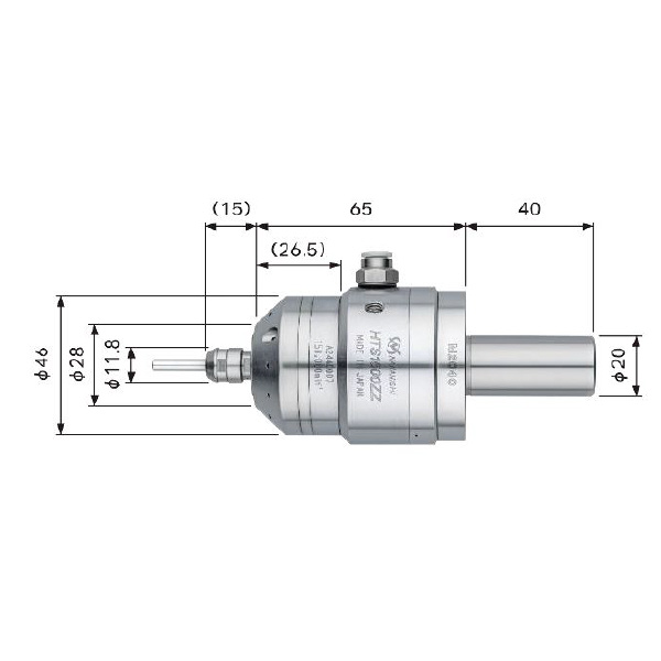 （株）ナカニシ エアタービンスピンドル HTS1500ZZ エアタービンスピンドル HTS1500ZZ-M2040