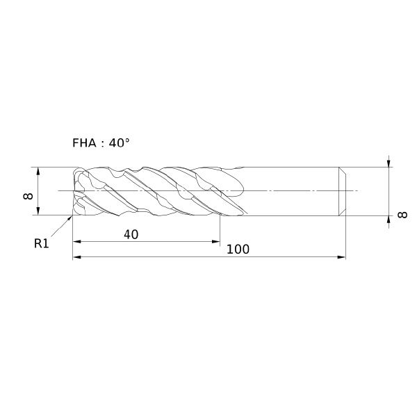 三菱マテリアル（株） スマートミラクルエンドミル VQELCSRB スマートミラクルエンドミル VQELCSRB D0800R100