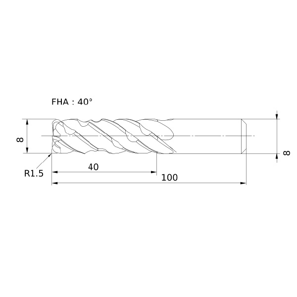 三菱マテリアル（株） スマートミラクルエンドミル VQELCSRB スマートミラクルエンドミル VQELCSRB D0800R150
