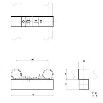 ＴＭＥＨジャパン（株） パイプ抜き差し受け金具 PIRA パイプ抜き差し受け金具 PIRA-15-1