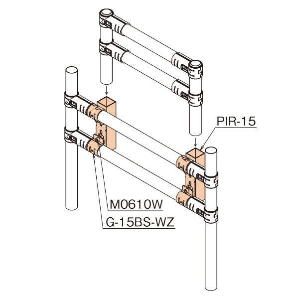 ＴＭＥＨジャパン（株） パイプ抜き差し受け金具 PIRA パイプ抜き差し受け金具 PIRA-15-1