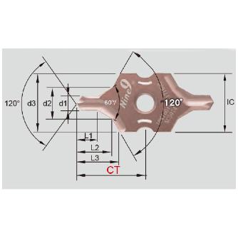 （株）ムラキ 99 インサート式センタードリルI-Center DIN332 Form A+B(A+Bタイプ) ９９　インサートＡ＋Ｂ／Ｉ－ＣＥＮＴＥＲ I9MT08T1B0100-NC5074