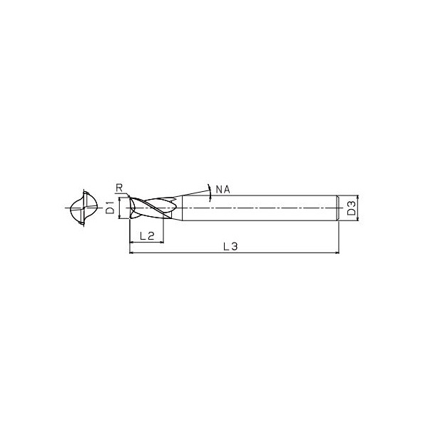 ＴＯＷＡ（株） ionDepoA 超硬ラジアスエンドミル IAR-2 ｉｏｎＤｅｐｏＡ　超硬ラジアスエンドミル IAR-2-3.0xR0.3x6.0