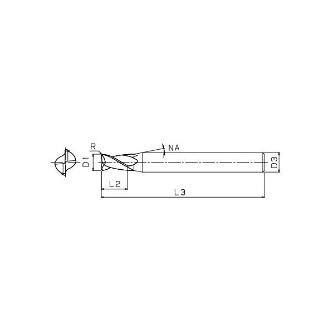 ＴＯＷＡ（株） ionDepoA 超硬ラジアスエンドミル IAR-2 ｉｏｎＤｅｐｏＡ　超硬ラジアスエンドミル IAR-2-5.0xR0.1x10.0