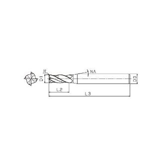 ＴＯＷＡ（株） ionDepoA 超硬ラジアスエンドミル IAR-4 ｉｏｎＤｅｐｏＡ　超硬ラジアスエンドミル IAR-4-1.5xR0.1x3.0