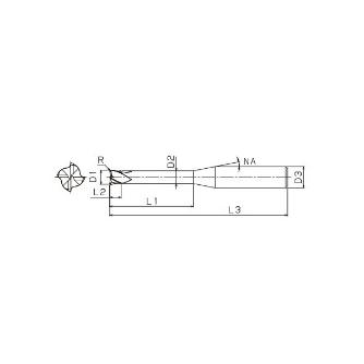 ＴＯＷＡ（株） ionDepoA 超硬ラジアスエンドミル IALR-4 ｉｏｎＤｅｐｏＡ　超硬ラジアスエンドミル IALR-4-1.0xR0.3xL3.0