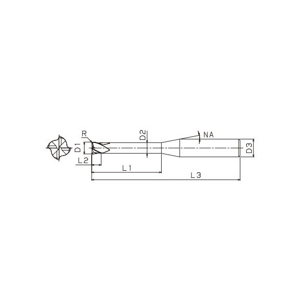 ＴＯＷＡ（株） ionDepoA 超硬ラジアスエンドミル IALR-4 ｉｏｎＤｅｐｏＡ　超硬ラジアスエンドミル IALR-4-1.0xR0.3xL3.0
