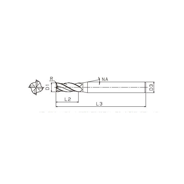 ＴＯＷＡ（株） ionDepoU 超硬ラジアスエンドミル IUR-4 ｉｏｎＤｅｐｏＵ　超硬ラジアスエンドミル IUR-4-4.0xR0.2x8.0
