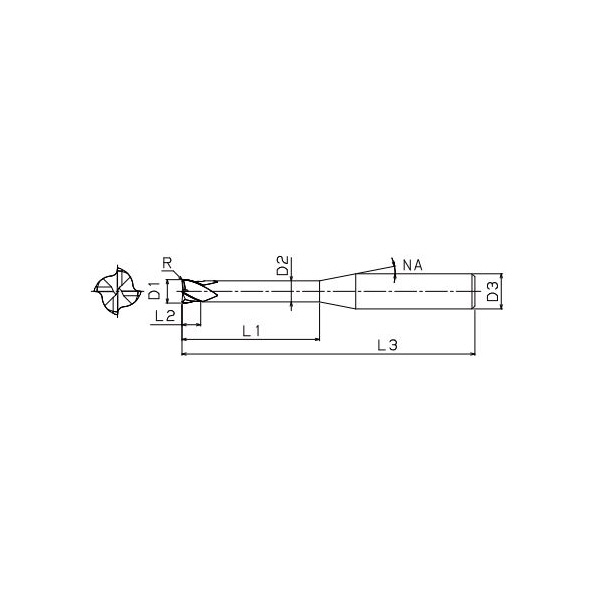 ＴＯＷＡ（株） ionDepoU 超硬ラジアスエンドミル IULR-4 ｉｏｎＤｅｐｏＵ　超硬ラジアスエンドミル IULR-4-1.0xR0.02xL2.0