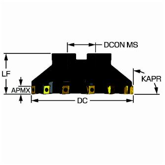 サンドビック（株） コロミルMS40 カッター 【F】 MS40 コロミルＭＳ４０　カッター　【Ｆ】 MS40-AR152R38-13M