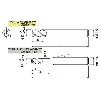 日進工具（株） アルミ用高能率エンドミル ３枚刃1.5倍刃長 ALZ345 アルミ用高能率ＥＭ３枚刃１．５倍刃長 ALZ345 4X20