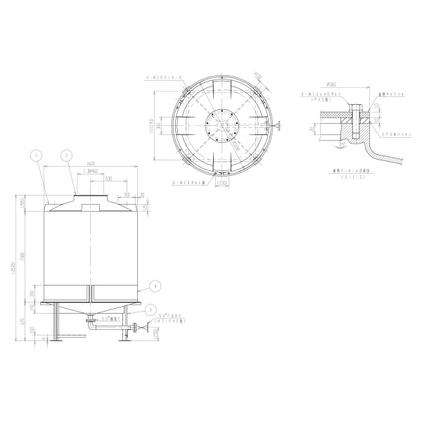 スイコー（株） スイコー耐熱タンク 耐熱タンク HT-3000ﾀｲﾈﾂ