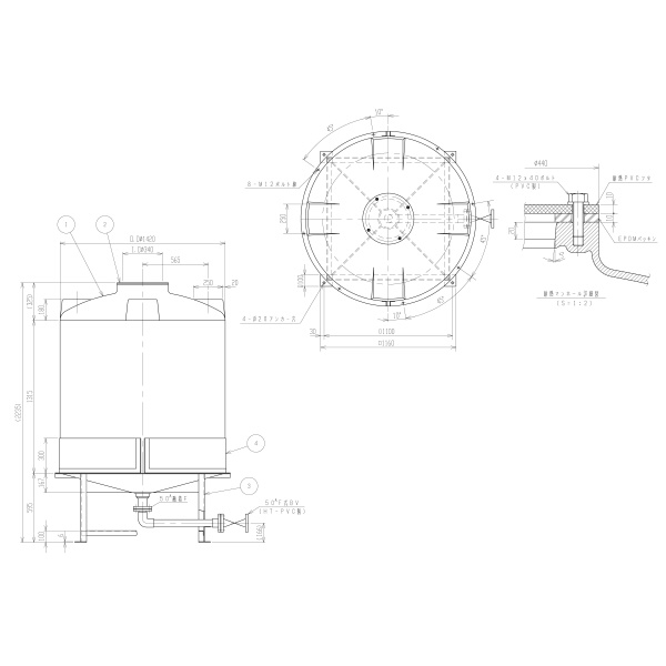 スイコー（株） スイコー耐熱タンク 耐熱タンク HT-2000ﾀｲﾈﾂ