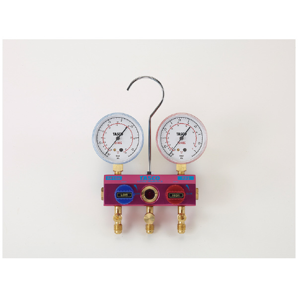 （株）イチネンＴＡＳＣＯ R410A・32ゲージマニホールド TA122 Ｒ４１０Ａ・３２ゲージマニホールド TA122G