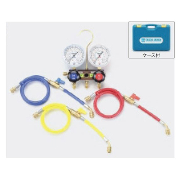 （株）イチネンＴＡＳＣＯ ゲージマニホールドV付ホース仕様キット TA124V ゲージマニホールドＶ付ホース仕様キット TA124V-2