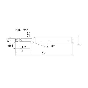 三菱マテリアル（株） SMART MIRACLEエンドミル VQ4XLRBD ＳＭＡＲＴ　ＭＩＲＡＣＬＥエンドミル VQ4XLRBD0080R010N040