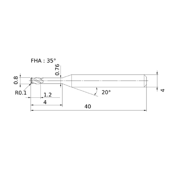 三菱マテリアル（株） SMART MIRACLEエンドミル VQ4XLRBD ＳＭＡＲＴ　ＭＩＲＡＣＬＥエンドミル VQ4XLRBD0080R010N040