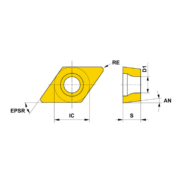 三菱マテリアル（株） ISOポジインサート DCET ＩＳＯポジインサート DCET070201MR-SRF VP30RT