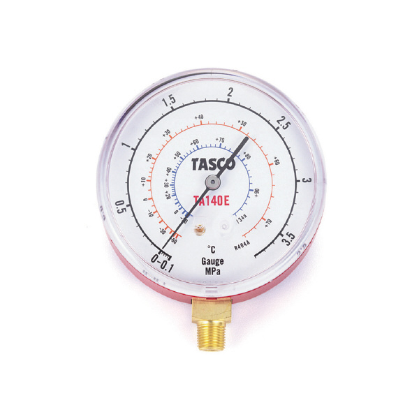 （株）イチネンＴＡＳＣＯ R134a・404A圧力計 検査証明書付 TA140E Ｒ１３４ａ・４０４Ａ圧力計　検査証明書付 TA140E