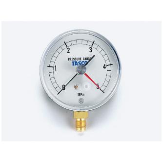 （株）イチネンＴＡＳＣＯ 75φ圧力計(5.0Mpa設置針式) TA148AF-250 ７５φ圧力計（５．０Ｍｐａ設置針式） TA148AF-250