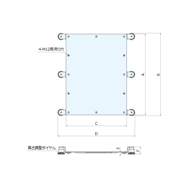 （株）ナベヤ 低床除振台 VLS 低床除振台　ＶＬＳ VLS70100-080HD