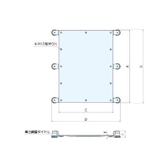 （株）ナベヤ 低床除振台 VLS 低床除振台　ＶＬＳ VLS70100-050L