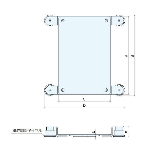 （株）ナベヤ 低床除振台 VLS 低床除振台　ＶＬＳ VLS3045ｰL2M1