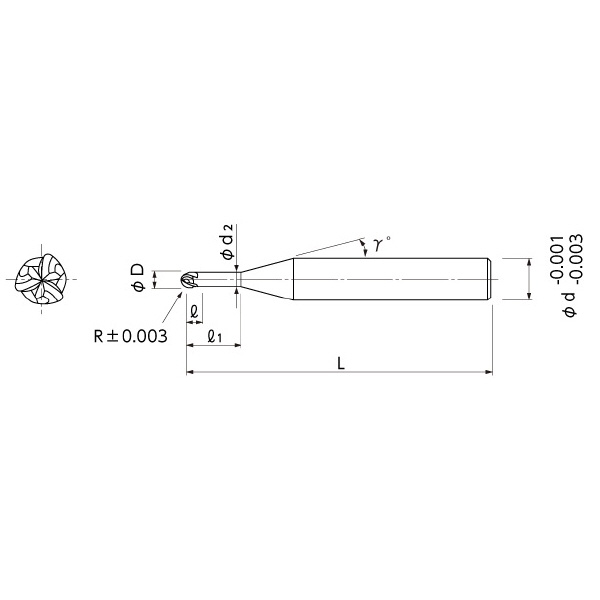 日進工具（株） CBNスパイラルロングネックボールエンドミル SSPB320 ＣＢＮスパイラルロングネックボールＥＭ SSPB320 R0.15X0.3