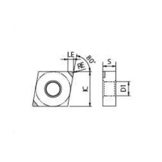 京セラ（株） チップ ダイヤ・CBN 旋削用 CNGA チップ　ダイヤ・ＣＢＮ　旋削用 CNGA120402S01225ME KBN015