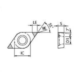京セラ（株） チップ ダイヤ・CBN 旋削用 DCMW チップ　ダイヤ・ＣＢＮ　旋削用 DCMW070204T00815ME KBN015