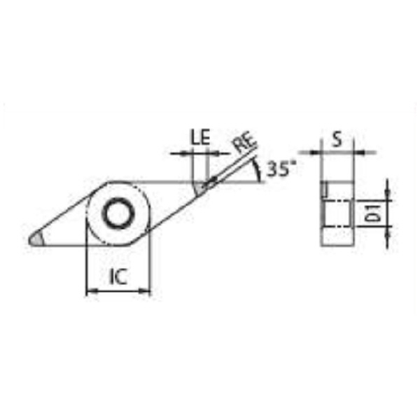 京セラ（株） チップ ダイヤ・CBN 旋削用 VNGA チップ　ダイヤ・ＣＢＮ　旋削用 VNGA160402S01225ME KBN015
