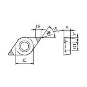 京セラ（株） チップ ダイヤ・CBN 旋削用 DCMW チップ　ダイヤ・ＣＢＮ　旋削用 DCMW070202S01035MET KBN015