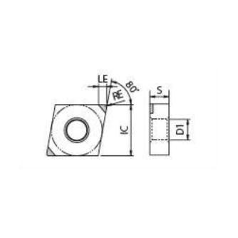 京セラ（株） チップ ダイヤ・CBN 旋削用 CNGA チップ　ダイヤ・ＣＢＮ　旋削用 CNGA120404S01215MEW KBN015