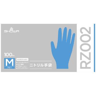 ショーワグローブ（株） ニトリル手袋 100枚入 RZ ニトリル手袋　１００枚入　Ｍサイズ RZ002-M