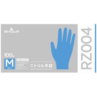 ショーワグローブ（株） ニトリル手袋 100枚入 RZ ニトリル手袋　１００枚入　Ｍサイズ RZ004-M