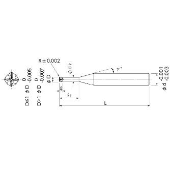 日進工具（株） CBN4刃ロングネックラジアスエンドミル SSR400 ＣＢＮ４刃ロングネックラジアスエンドミル SSR400 0.15XR0.02X0.3
