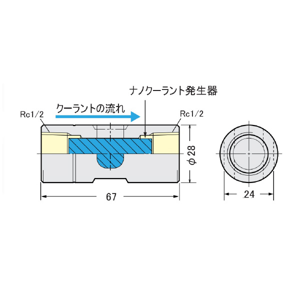 （株）日研工作所 ナノクーラントソケット NACSO-H ナノクーラントソケット NACSO-RC1/2BB-H