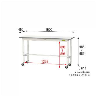 山金工業（株） ワークテーブル 150シリーズ SUPAC ワークテーブル　１５０シリーズ SUPAC-1545-WW