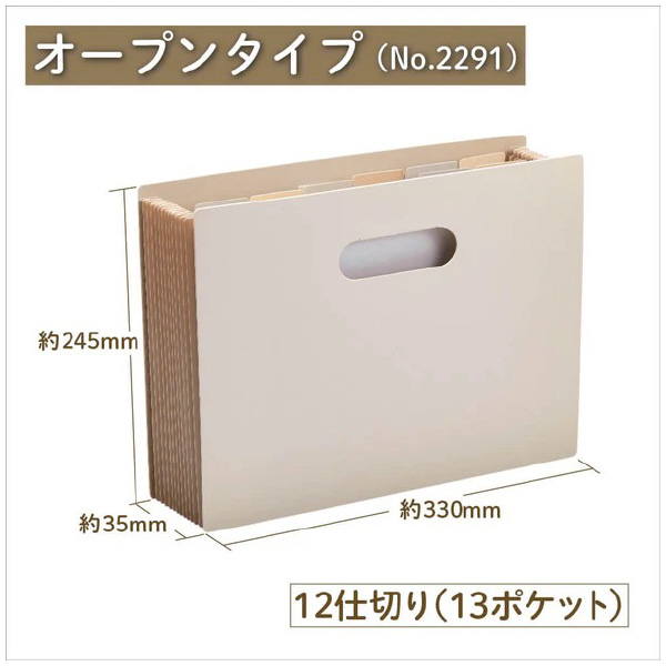 （株）キングジム サクッと整理ドキュメントファイル(オープン) 2291 サクッと整理ＤＦ（オープン）　シロ 2291-W