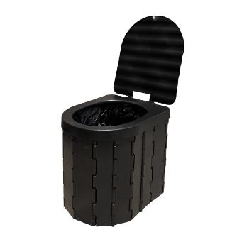 富士製砥（株） 防災グッズ 折り畳み式トイレ（黒） TOILET-FUJI
