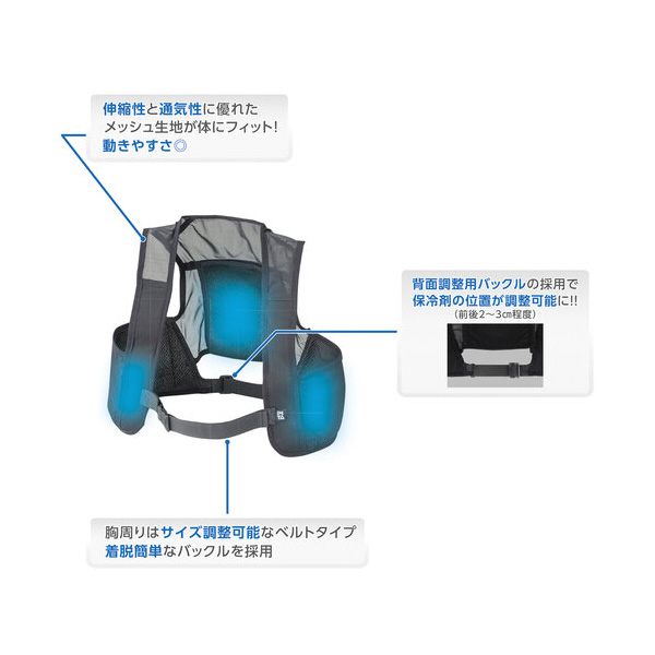 （株）日本緑十字社 ピタッと冷却ベスト ピタッと冷却ベスト　ＸＬサイズ 375669