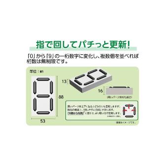 （株）日本緑十字社 くるっと3Dデジタル数字札 マグネ くるっと３Ｄデジタル数字札　マグネ 413201