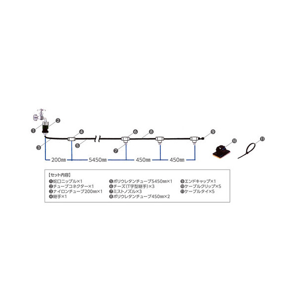 （株）日本緑十字社 ミストシャワーキット MIST DIY ミストシャワーキット　ＭＩＳＴ　ＤＩＹ 375673