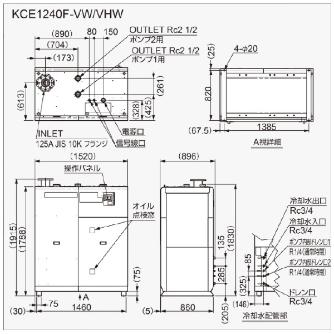 オリオン機械（株） インバータ搭載オイルフリー真空ポンプ水冷 KCE インバータ搭載オイルフリー真空ポンプ水冷 KCE1240F-VW-01