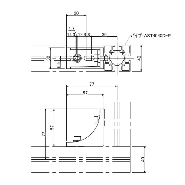 ＴＭＥＨジャパン（株） 40スクエア用ブラケット BA ４０スクエア用ブラケット BA-060A-SN