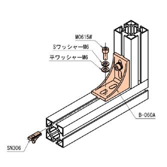ＴＭＥＨジャパン（株） 40スクエア用ブラケット BA ４０スクエア用ブラケット BA-060A-SN